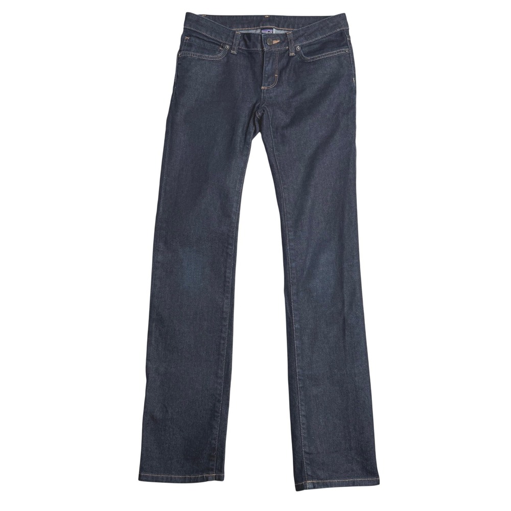 Patagonia Low Rise Straight Organic Cotton Slim Jeans Dark Wash Womens 25